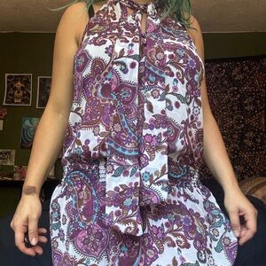 Purple Paisley Women's Top